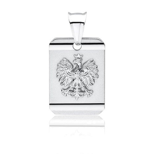 Srebrny medalik pr.925 orzeł z koroną - polski znak narodowy Zawieszka Łańcuszek