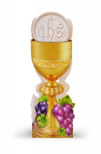 Emblemat eucharystyczny, Boże Ciało, Komunia Święta 10x25cm