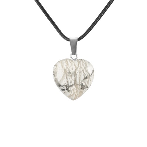Naszyjnik - serce - kamień naturalny