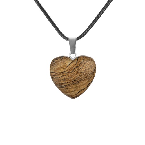 Naszyjnik - serce - kamień naturalny