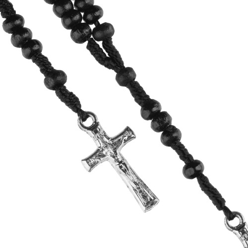 Różaniec - drewno - 4 mm - pudełko cukierek