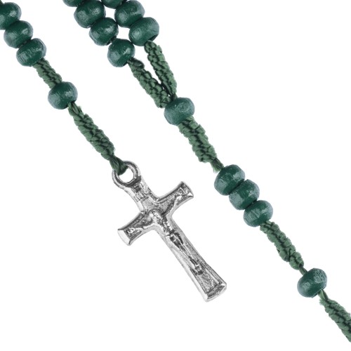 Różaniec - drewno - 4 mm - pudełko cukierek