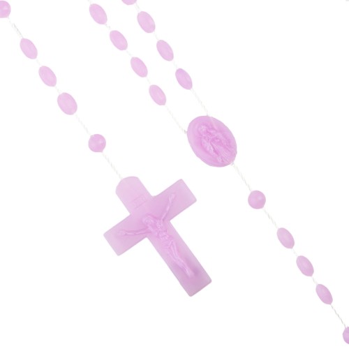 Różaniec plastik, sznurek - 4 mm