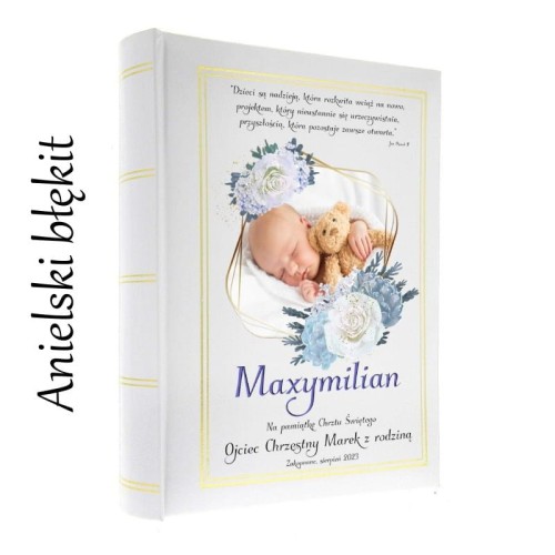 Pamiątkowy album na 36 zdjęć formatu 10 x 15cm - zdjęcie dziecka życzenia dedykacja