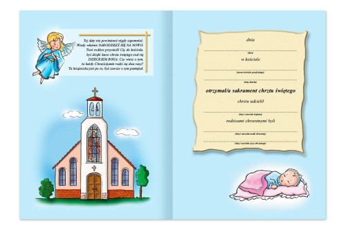 Pamiątka Chrztu Świętego WDS różowy