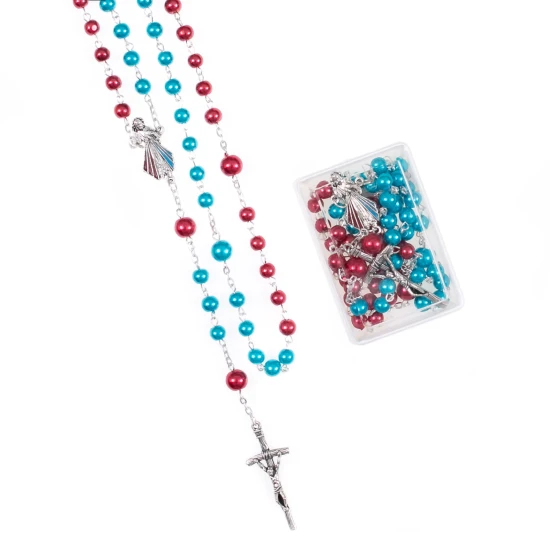 Różaniec Jezus Miłosierny z pudełkiem -8mm