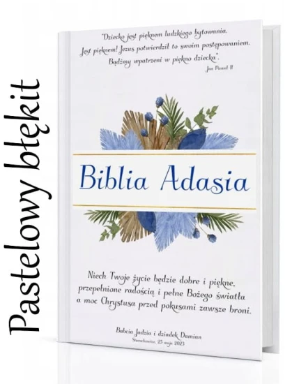 Biblia dla dzieci z personalizacja okładki - Pamiątka prezent dla dziecka