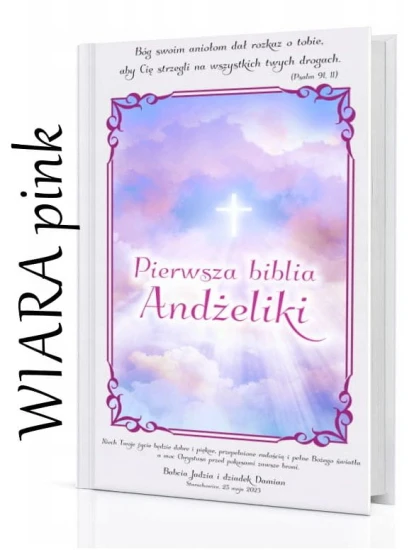Biblia dla dzieci z personalizacja okładki - Pamiątka prezent dla dziecka