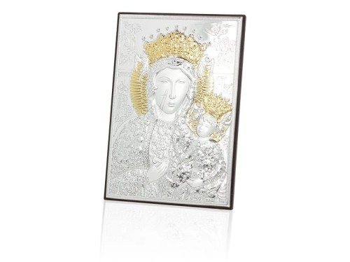 Obrazek srebrny - Matka Boska Częstochowska 13x9