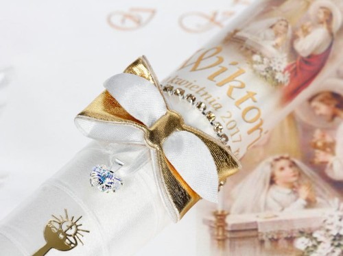 Zestaw komunijny SWAROVSKI KRYSZTAŁKI z motywem