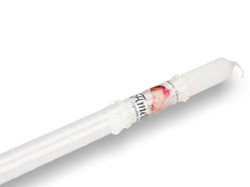 Zestaw na Chrzest ze zdjęciem dziecka - koronka