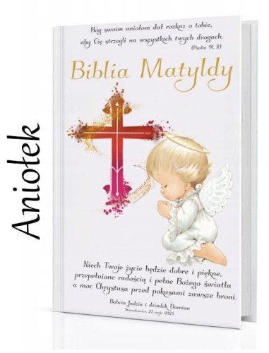 Biblia dla dzieci z personalizacja okładki - Pamiątka prezent dla dziecka