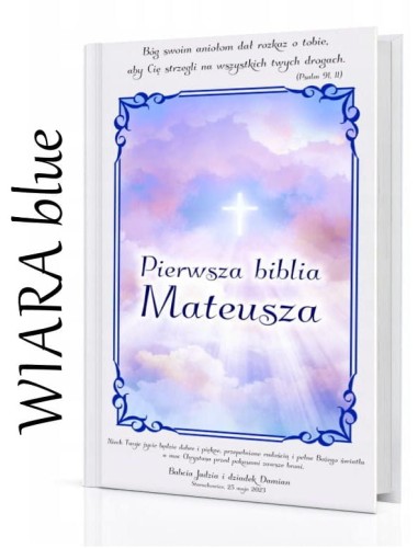Biblia dla dzieci z personalizacja okładki - Pamiątka prezent dla dziecka