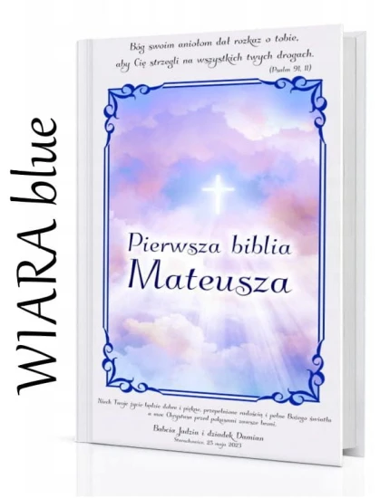 Biblia dla dzieci z personalizacja okładki - Pamiątka prezent dla dziecka