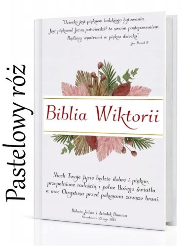 Biblia dla dzieci z personalizacja okładki - Pamiątka prezent dla dziecka
