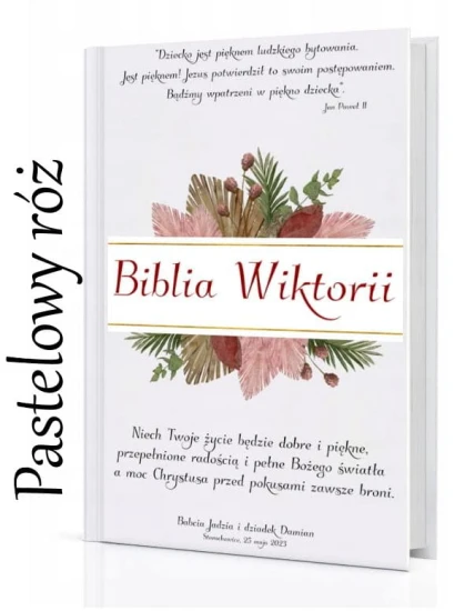 Biblia dla dzieci z personalizacja okładki - Pamiątka prezent dla dziecka