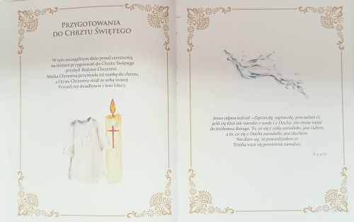 Pamiątka Chrztu Świętego z grawerem!