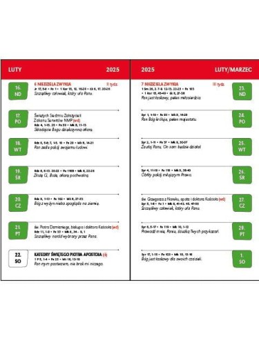 Kalendarz 2025 - liturgiczny