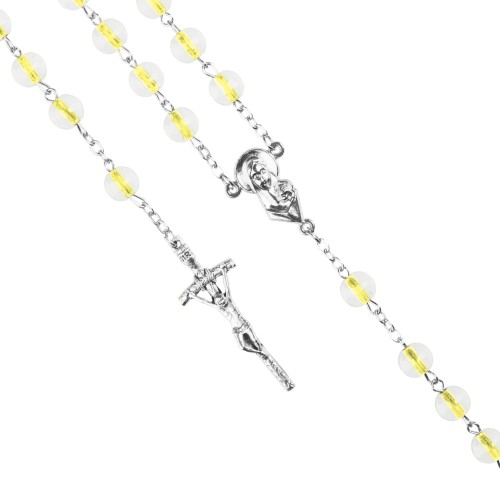 Różaniec kulka ŻÓŁTY w pudełeczku - 8mm