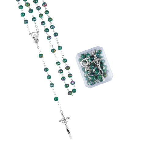 Różaniec kulka w pudełeczku ZIELEŃ - 6mm