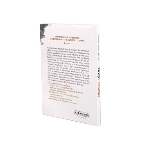 Święty Charbel + drewniana koronka wraz z opisem, jak się na niej modlić