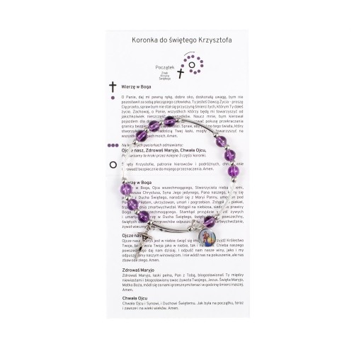 Bransoletka - Koronka do św. Krzysztofa - instrukcja modlitwy