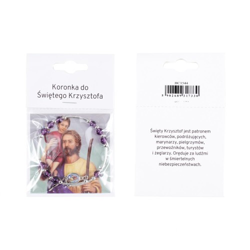 Bransoletka - Koronka do św. Krzysztofa - instrukcja modlitwy