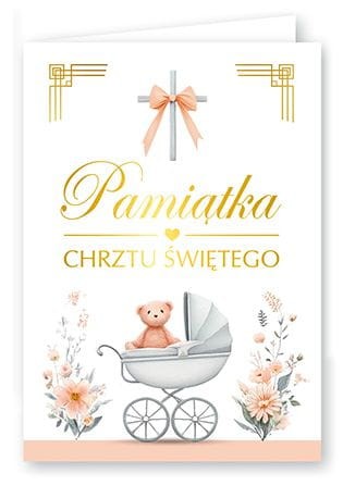Karnet kartka z życzeniami na Chrzest Święty