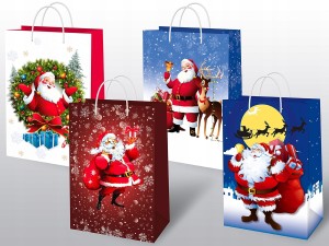 Torba prezentowa świąteczna A5 - MIKOŁAJE