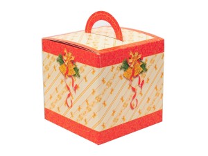 Świąteczne Pudełko Prezentowe z rączką 15x15
