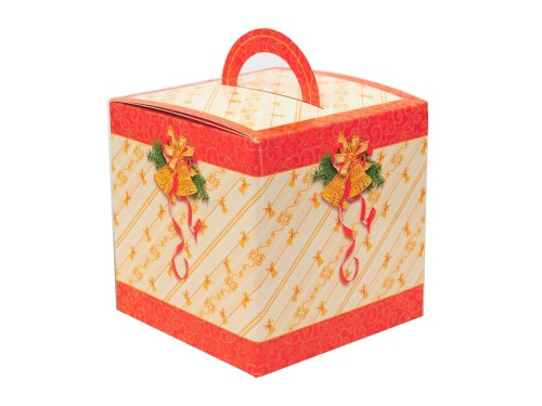 Świąteczne Pudełko Prezentowe z rączką 15x15