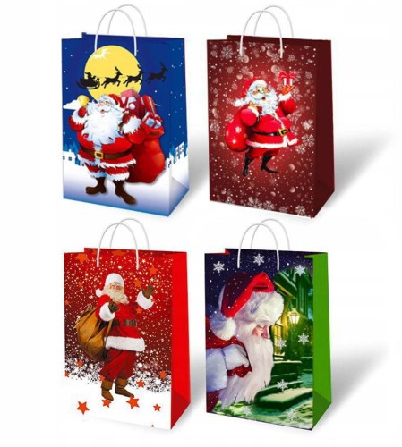 Świąteczna torba prezentowa A4 - MIKOŁAJE