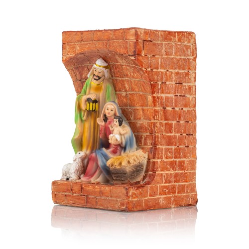 Świecznik - szopka bożonarodzeniowa - Święta Rodzina - 8cm