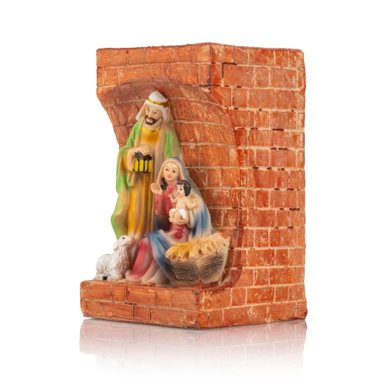Świecznik - szopka bożonarodzeniowa - Święta Rodzina - 8cm