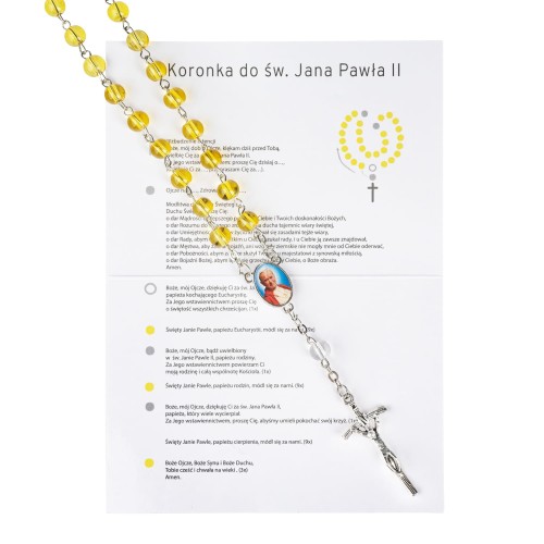 Bransoletka - Koronka do św. Jana Pawła II - instrukcja modlitwy