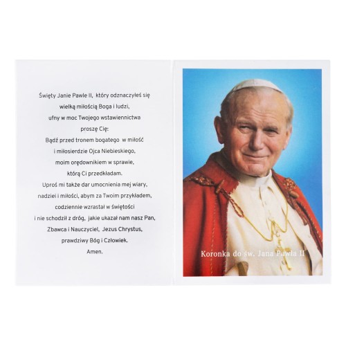 Bransoletka - Koronka do św. Jana Pawła II - instrukcja modlitwy