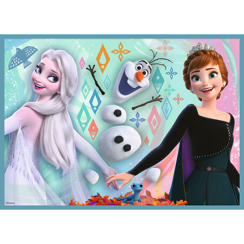 Puzzle 4w1 Kraina Lodu Niezwykły świat Frozen