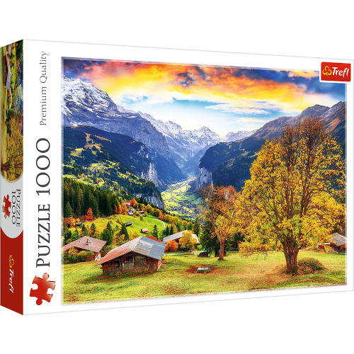 TREFL PUZZLE. Malownicza alpejska wioska. 1000 elementów