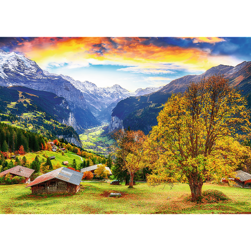 TREFL PUZZLE. Malownicza alpejska wioska. 1000 elementów