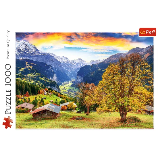 TREFL PUZZLE. Malownicza alpejska wioska. 1000 elementów