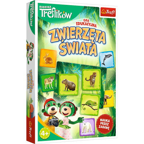 TREFL. Gra dla dzieci Zwierzęta Świata Rodzina Treflików