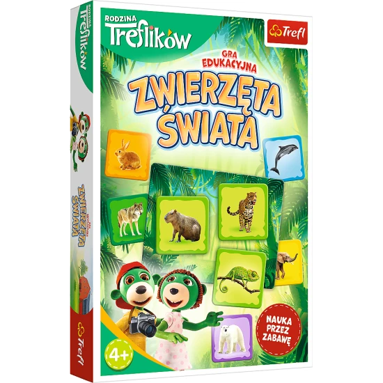 TREFL. Gra dla dzieci Zwierzęta Świata Rodzina Treflików