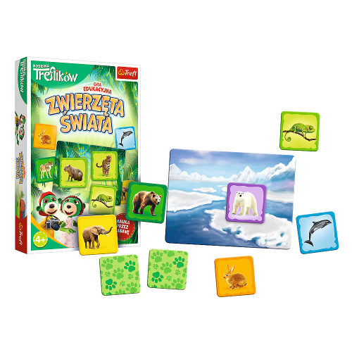 TREFL. Gra dla dzieci Zwierzęta Świata Rodzina Treflików