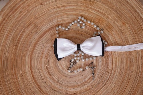 Muszka chłopięca (czarno-biała)