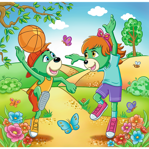 TREFL. Puzzle 3w1 Rodzina Treflików, Poznaj Trefliki