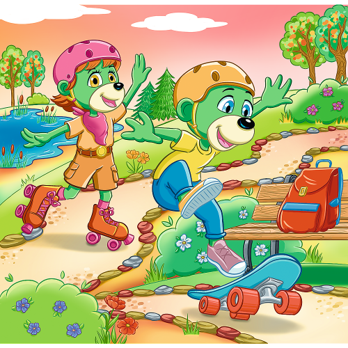 TREFL. Puzzle 3w1 Rodzina Treflików, Poznaj Trefliki