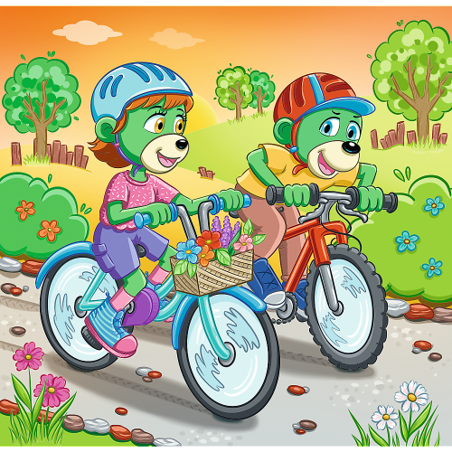 TREFL. Puzzle 3w1 Rodzina Treflików, Poznaj Trefliki