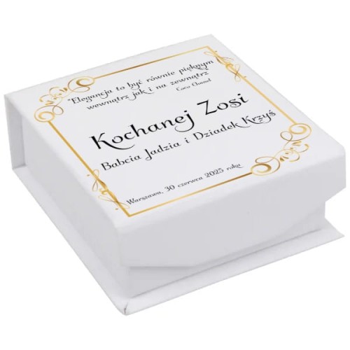 nadruk UV na wieku pudełka jubilerskiego