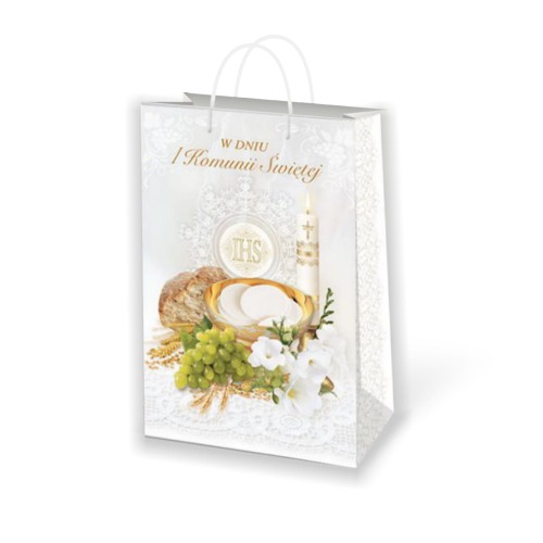 Torba prezentowa I Komunia Święta - pamiątka komunijna A4