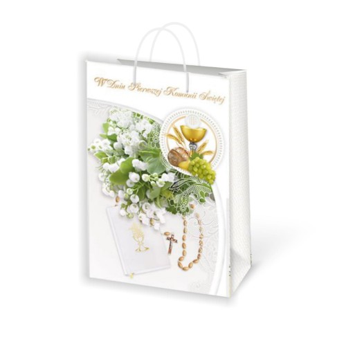 Torba prezentowa I Komunia Święta - pamiątka komunijna A4